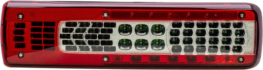 Aligoparts Passenger Left Side N/S 24V Full LED Tail Light Rear Lamp with Number Plate Light for Volvo Euro 6 FH FM FL FMX & Renault T K C (2013+)