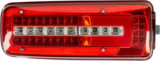 Aligoparts Passenger Left Side N/S 24V Full LED Tail Light Rear Lamp with Number Plate Light for DAF XF CF LF XG XD