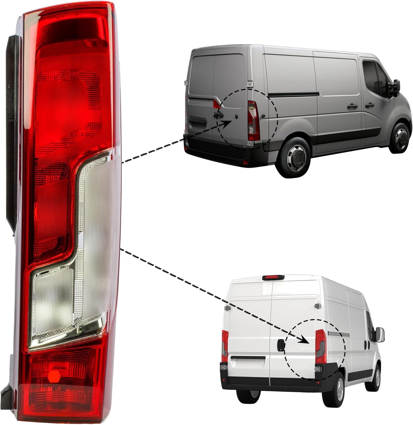 Aligoparts Driver RIGHT Side O/S Tail Light Rear Lamp  For Fiat Ducato, Citroen Relay, Peugeot Boxer, Vauxhall Movano (2014–2024)