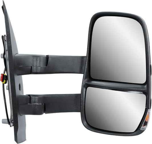 Aligoparts Driver Right Side Door Wing Mirror O/S Manual Non-Heated Long Arm for IVECO Daily 2014–2025