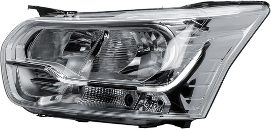 Aligoparts Passenger Left Side Headlight Lamp N/S Electric Adjustment Chrome Strip for Ford Transit MK8 2014–2026