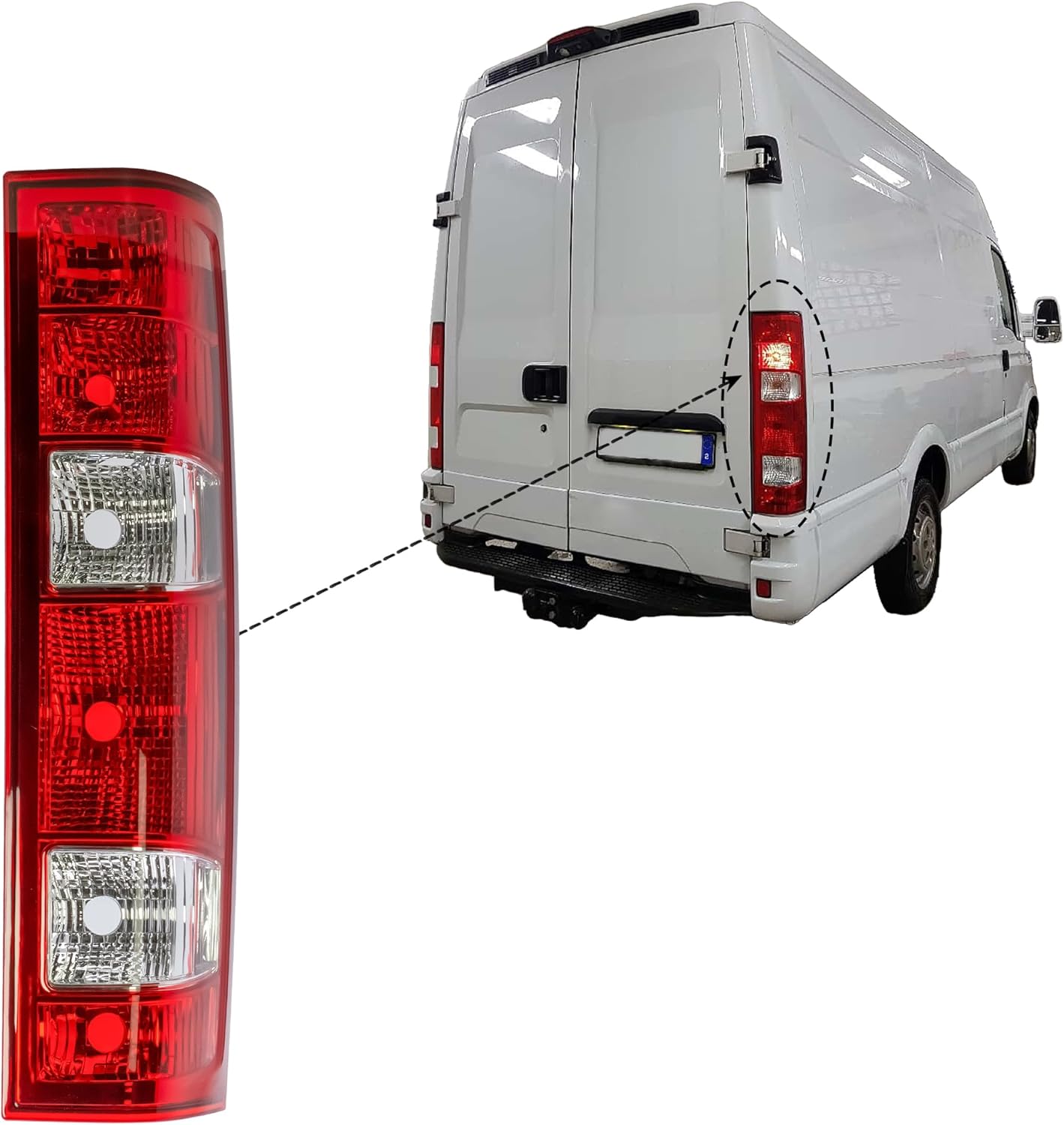 Aligoparts Driver RIGHT Side O/S Tail Light Rear Lamp for IVECO Daily 2006–2013