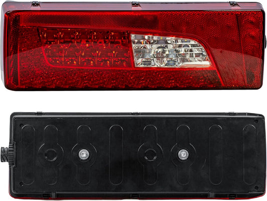 Aligoparts Passenger Left Side N/S 24V Full LED Tail Light Rear Lamp with Number Plate Light for Scania P G R S L Series