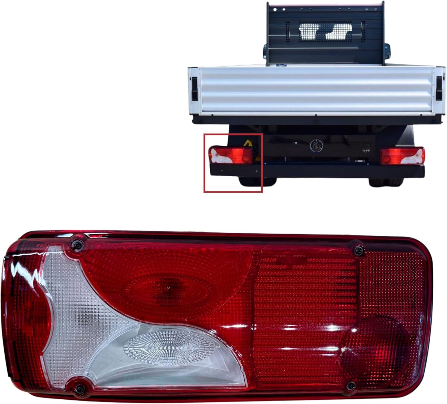 Aligoparts Left Rear Tail Light Lamp with Side Socket & Bulb | Sprinter 2000–2003, VW 2006+, Scania P&R – Aligoparts (Passenger Side N/S)