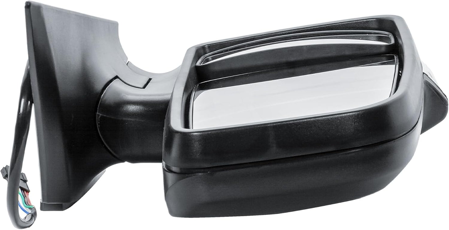 Aligoparts Passenger Left Side Door Wing Mirror N/S Electric Heated Short Arm Black Cover for Mercedes Sprinter VW Crafter 2006–2018