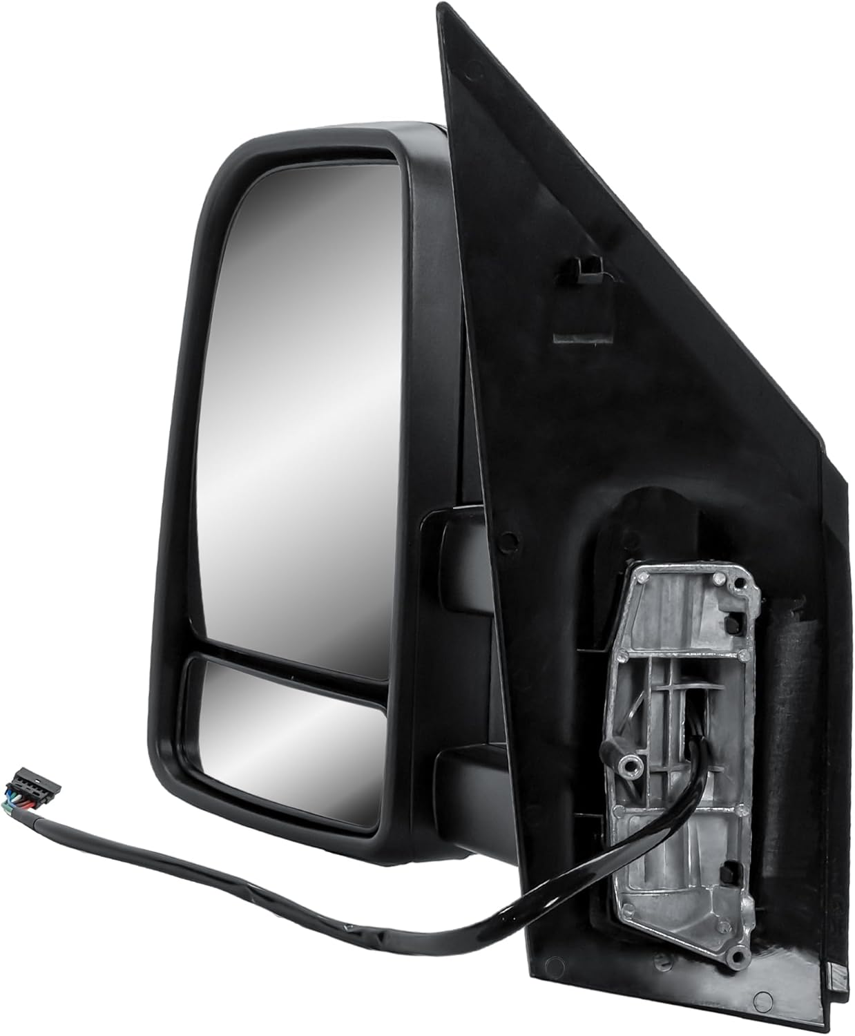 Aligoparts Passenger Left Side Door Wing Mirror N/S Electric Heated Long Arm Black Cover for Mercedes Sprinter VW Crafter 2006–2018