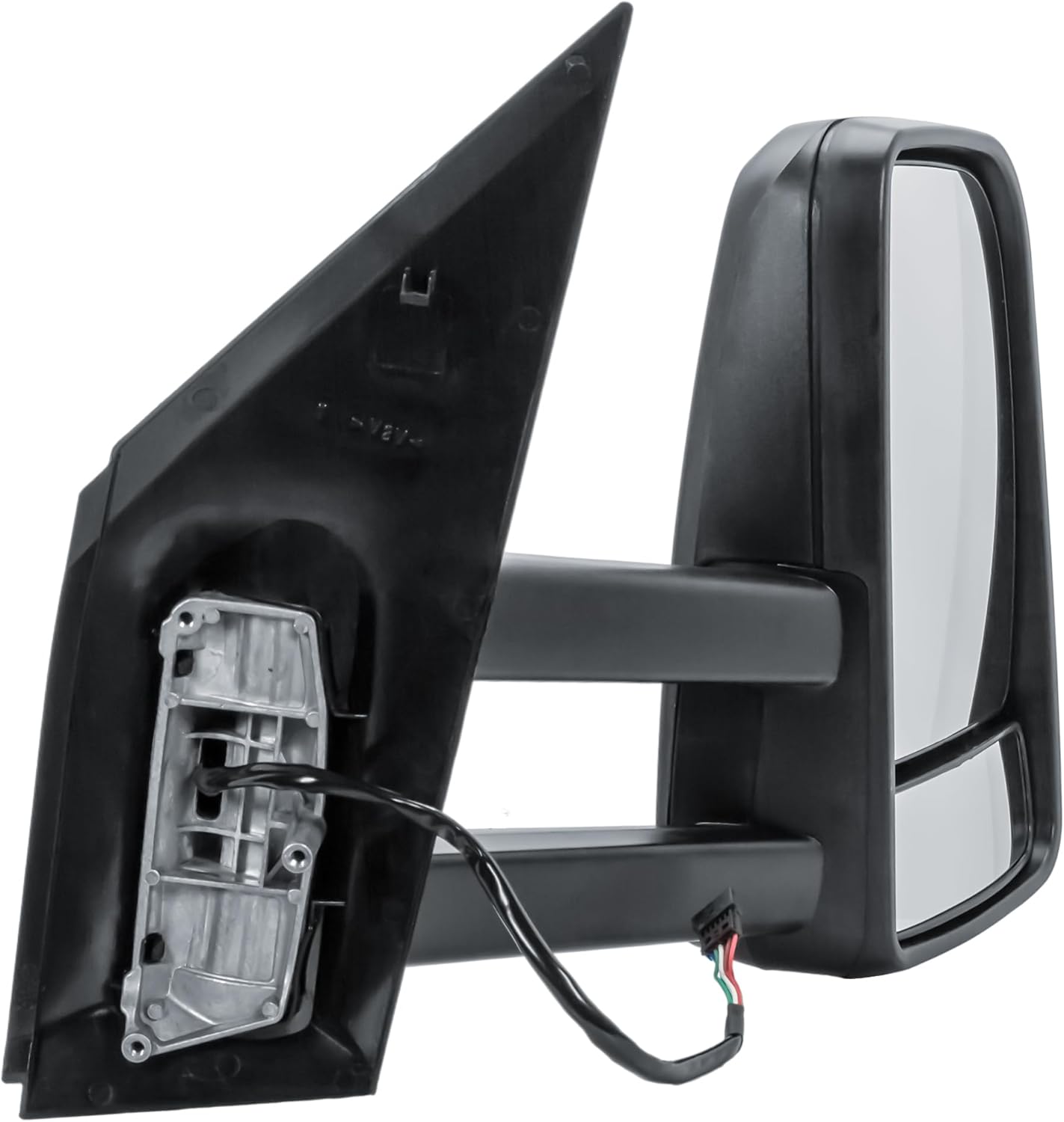 Aligoparts Driver Right Side Door Wing Mirror O/S Electric Heated Long Arm Black Cover for Mercedes Sprinter VW Crafter 2006–2018