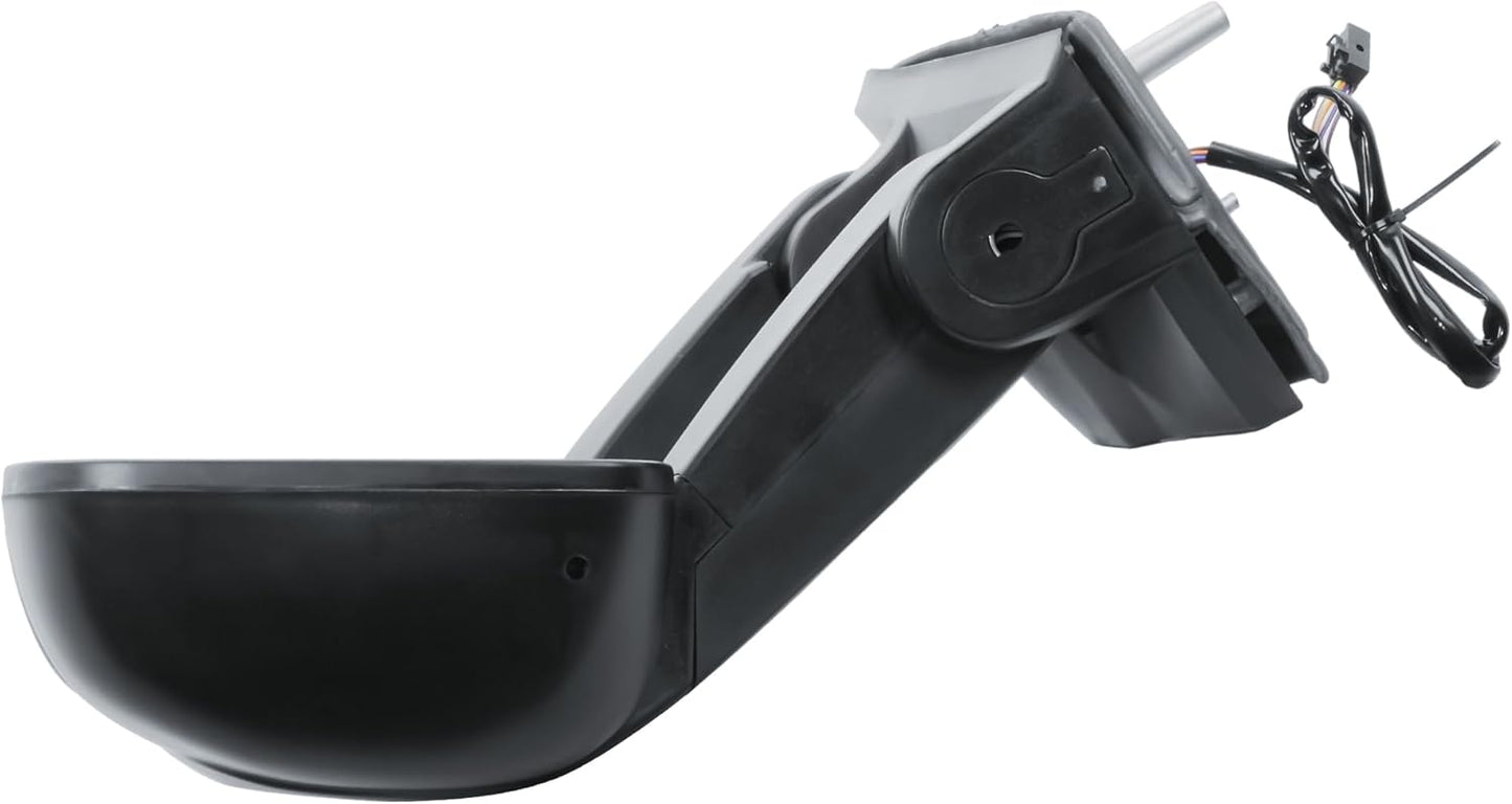 Aligoparts Passenger Left Side Door Wing Mirror N/S Electric Heated Manual Folding Medium Arm for Fiat Ducato Peugeot Boxer Citroën Relay 2006–2023 Vauxhall Movano 2019–2023