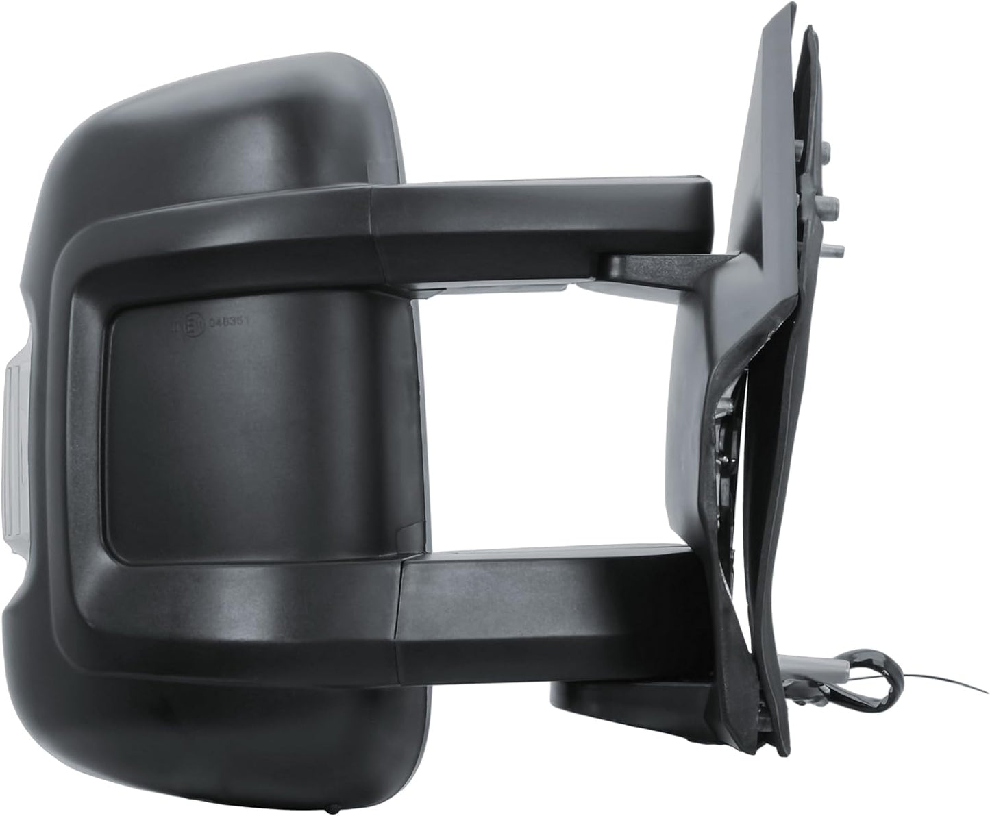 Aligoparts Driver Right Side Door Wing Mirror O/S Electric Heated with Temperature Sensor Manual Folding Long Arm for Fiat Ducato Peugeot Boxer Citroën Relay 2006–2023 Vauxhall Movano 2019–2023