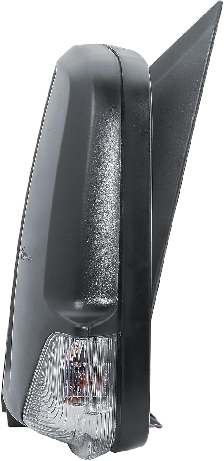 Aligoparts Passenger Left Side Door Wing Mirror N/S Manual Without Heated Short Arm Black Cover for Mercedes Sprinter VW Crafter 2006–2018