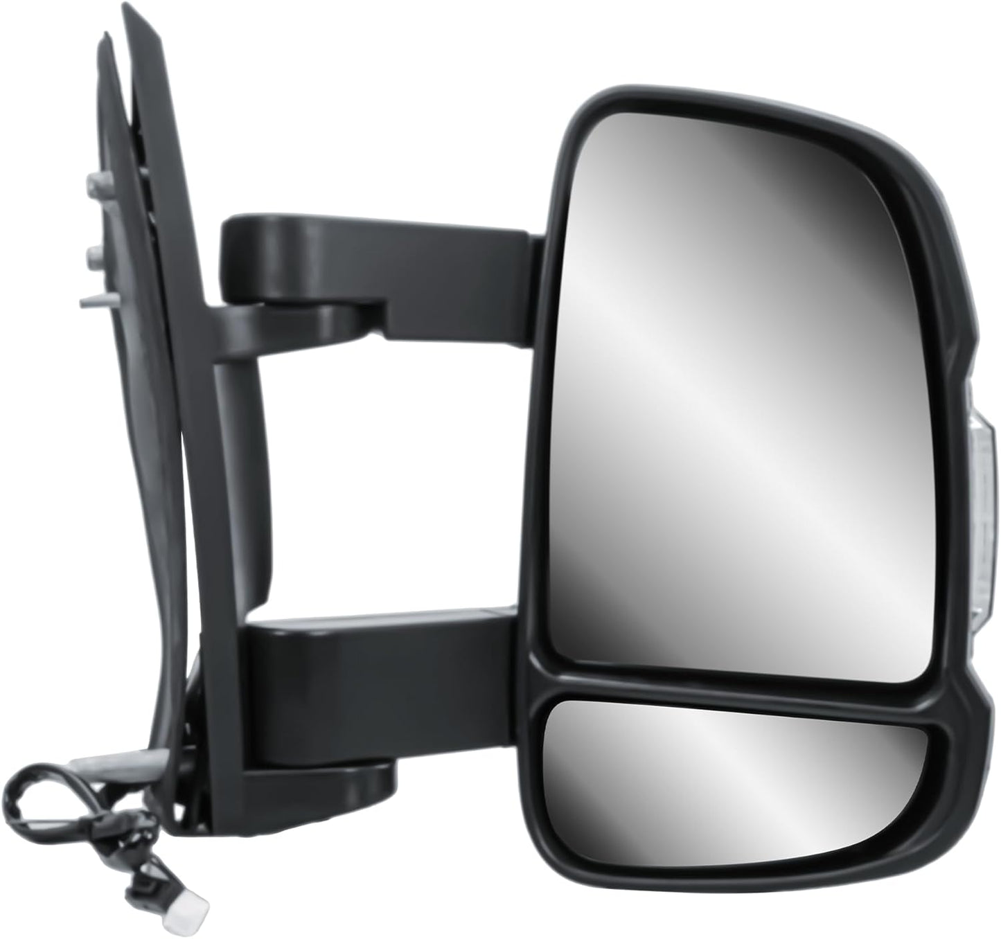 Aligoparts Driver Right Side Door Wing Mirror O/S Electric Heated with Temperature Sensor Manual Folding Long Arm for Fiat Ducato Peugeot Boxer Citroën Relay 2006–2023 Vauxhall Movano 2019–2023