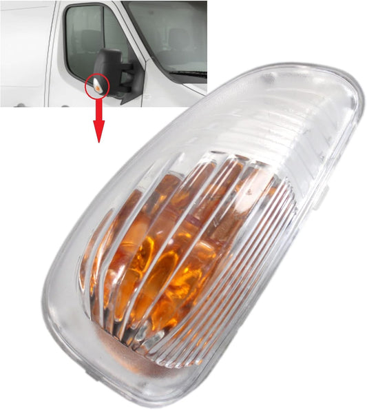 Aligoparts Left Passenger Side Wing Mirror Indicator Lens for Renault Master Mk3, Vauxhall Movano B, Nissan NV400 (2010-Onwards)